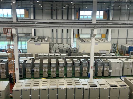 Switchgears are placed at LS Electric's manufacturing plant in Bac Ninh, the outskirts of Hanoi, Vietnam. [SARAH CHEA]