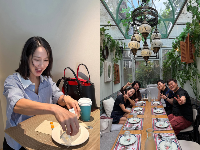 조여정과 영화 '좀비딸' 배우들./조여정 SNS