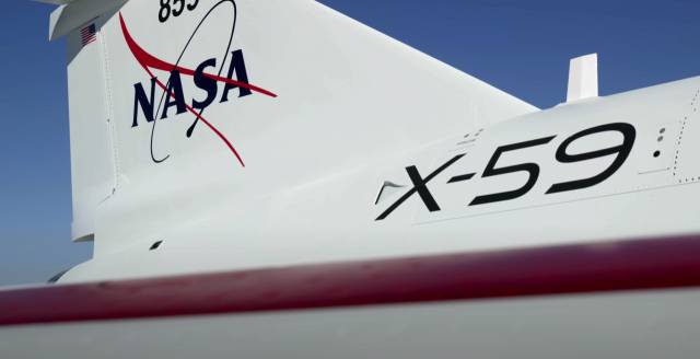 X-59 실제 모습. NASA