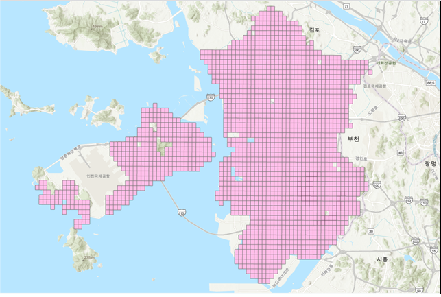 2026년 고정밀 전자지도 구축 사업 위치도 (463㎢)