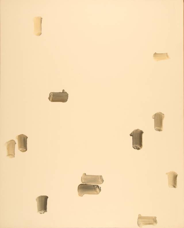 이우환, With Winds, 1991, 캔버스에 유채, 228x182cm (경남도립미술관 소장)