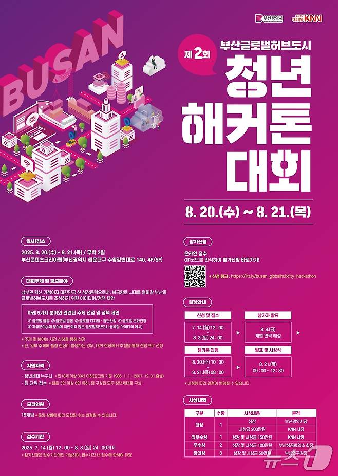 제2회 부산글로벌허브도시 청년 해커톤 대회 포스터.(부산시 제공. 재판매 및 DB 금지)