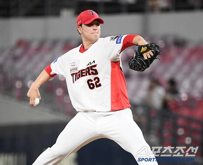 22일 광주 기아 챔피언스필드에서 열린 LG-KIA전. 9회초 마무리 정해영이 투구하고 있다. 광주=정재근 기자 cjg@sportschosun.com/2025.7.22/