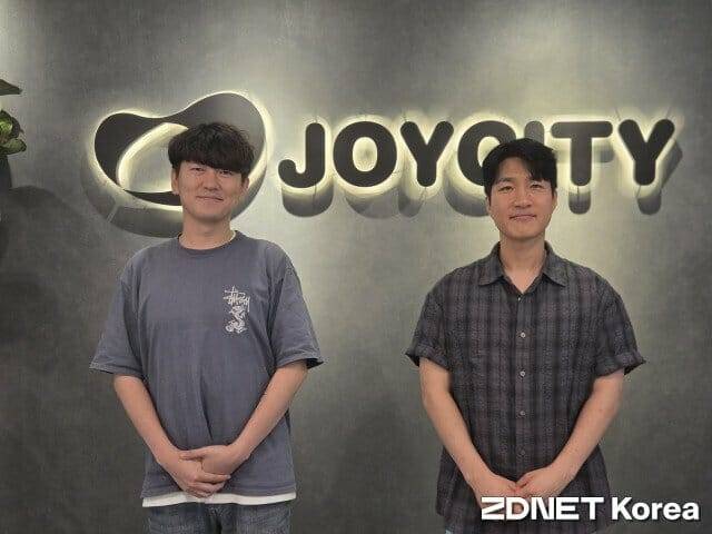 (좌측부터) 이관용 조이시티 전략사업팀장, 나일영 테크파이브스튜디오스 대표.