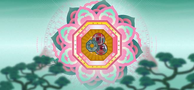 동전을 던진 모습