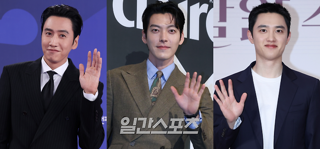 배우 이광수(왼쪽부터), 김우빈, 도경수 / 사진=일간스포츠 DB