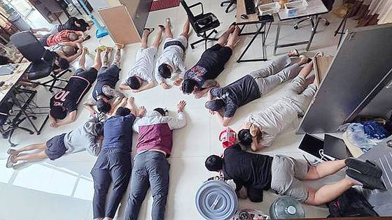 태국 파타야 로맨스스캠 조직원 검거 현장. 사진 경찰청