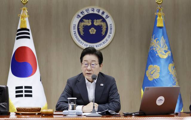 ▲ 이재명 대통령이 22일 서울 용산 대통령실 청사에서 열린 국무회의에서 발언하고 있다. 연합뉴스