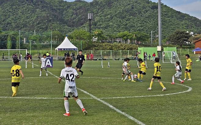 지난 5월 경주 알천구장에서 열린 '2025 화랑대기 전국 유소년축구대회'예선모습 ⓒ경주시
