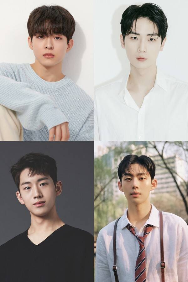 ▲ 헤븐리 오리지널 드라마 '복숭아 꽃이 피었습니다'에 출연하는 도하, 차유현, 이도한, 차세진(왼쪽 위부터 시계방향). 제공|각 소속사