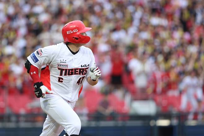 KIA 타이거즈 외야수 나성범의 20일 활약 모습. /사진=KIA 타이거즈 제공