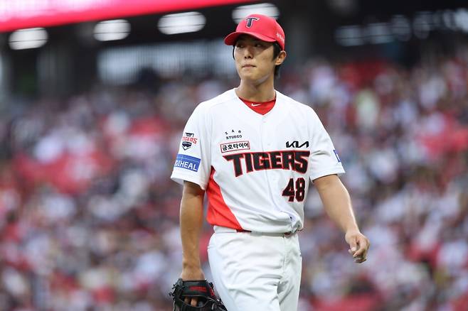 KIA 타이거즈 투수 이의리의 20일 활약 모습. /사진=KIA 타이거즈 제공