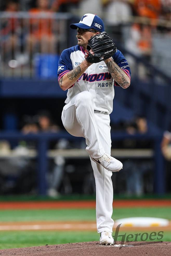 22일 경기에서 6이닝 2자책 QS를 기록하며 KBO리그서 종지부를 찍은 키움 라클란 웰스.