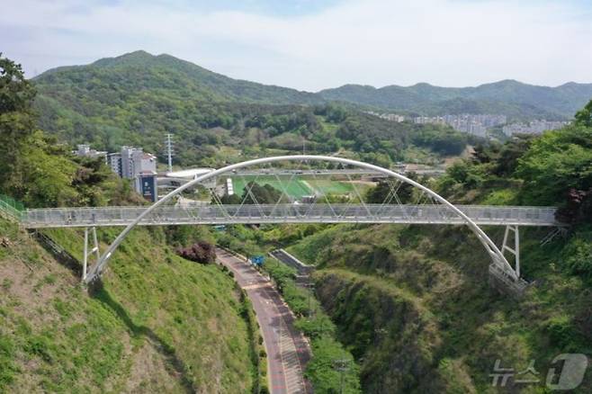 광주 남구 제석산 구름다리 모습. /사진=뉴스1(광주 남구 제공)