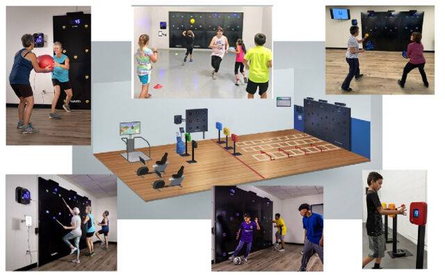 스마트핏 트레이닝 시스템 구현 장면. /스마트핏 홈페이지 캡처