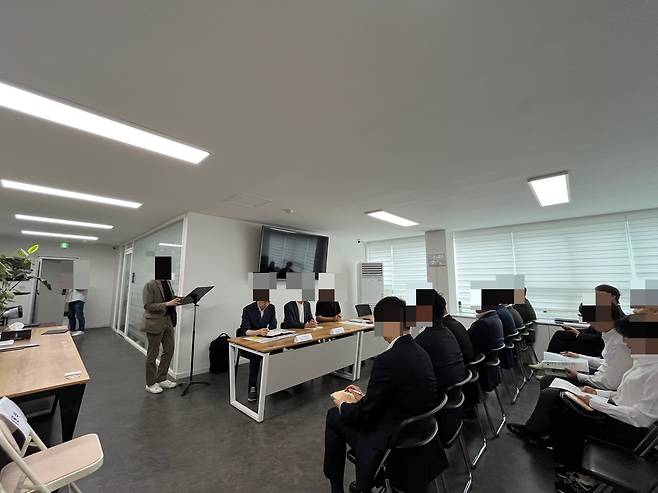 21일 오후 열린 송파한양2차아파트 재건축정비사업 시공사 선정 현장설명회 현장. 윤성현 기자