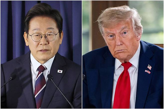 이재명 대통령(왼쪽), 도널드 트럼프 미국 대통령. 연합뉴스