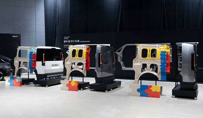 PV5에 적용된 플렉시블 바디 시스템 전시물. 기아 제공