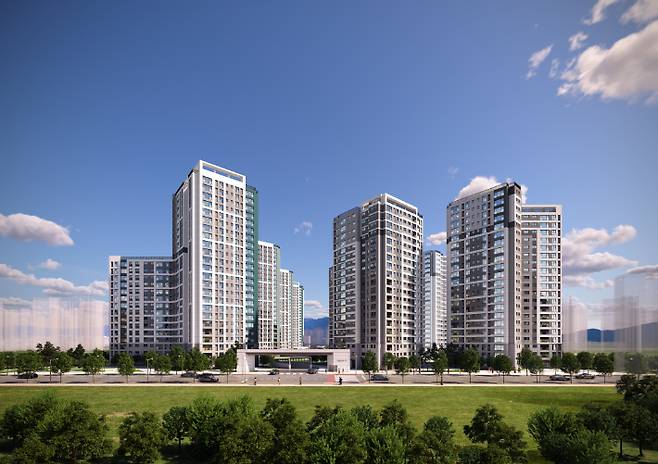 에코델타시티 푸르지오 트레파크 주경 투시도. 대우건설 제공