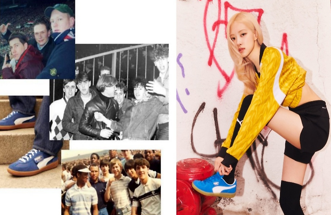 1980년대의 테라스 문화(왼쪽), 2024년 출시된 팔레르모. 푸마 제공