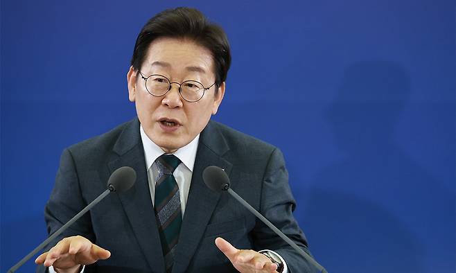 이재명 대통령이 지난 4일 대전컨벤션센터에서 열린 '충청에서 듣다, 충청 타운홀 미팅'에서 발언하고 있다. 대통령실통신사진기자단