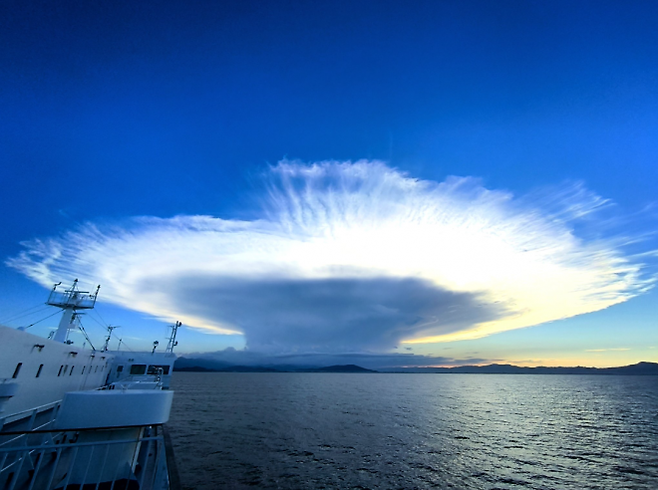 21일 일본에서 발견된 모루구름. 엑스(X) 캡처