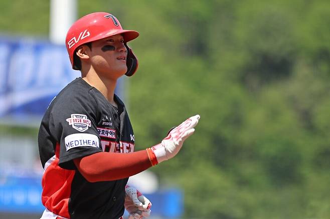 ▲ 22일 검진에서 부상 부위에 이상이 없다는 소견을 받은 김도영 ⓒKIA타이거즈