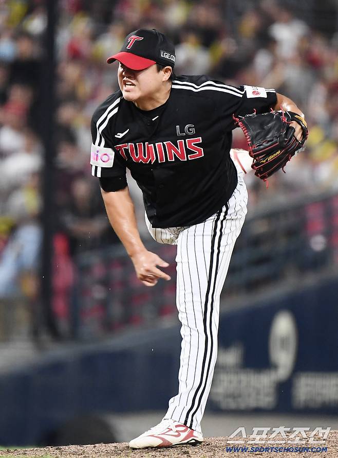 23일 광주 기아 챔피언스필드에서 열린 LG-KIA전. 8회말 장현식이 투구하고 있다. 광주=정재근 기자 cjg@sportschosun.com/2025.7.23/