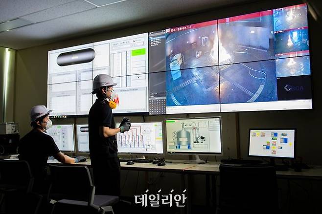 한국가스안전공사의 수소용기 안전 실험 모습.ⓒ가스안전공사