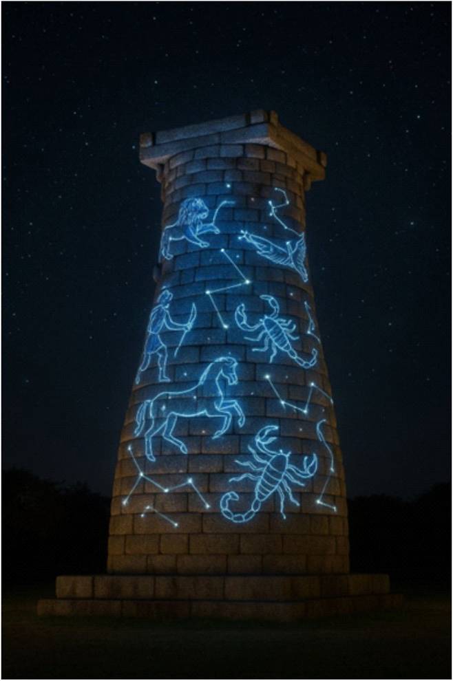 경상북도 경주 첨성대 야간경관 조명 정비 후 모습. 국가유산청 제공