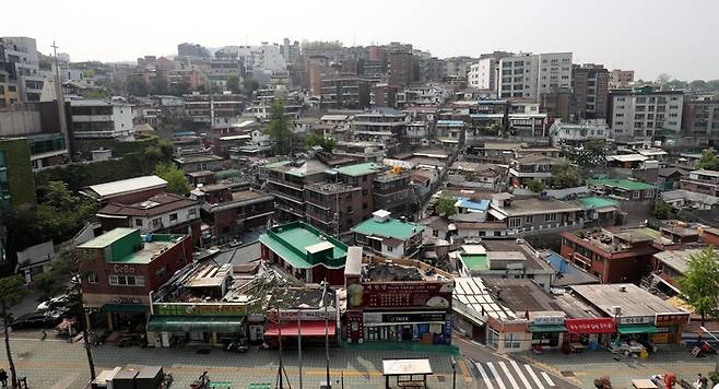 서울 중구 신당9구역 재개발 사업지 전경.