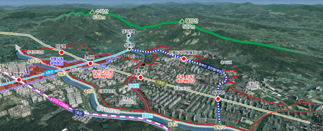 상계·중계 택지개발지구 위치도. 자료 제공=노원구