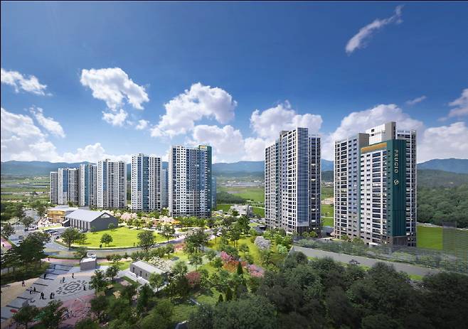 <용인 푸르지오 원클러스터 2·3단지 투시도>