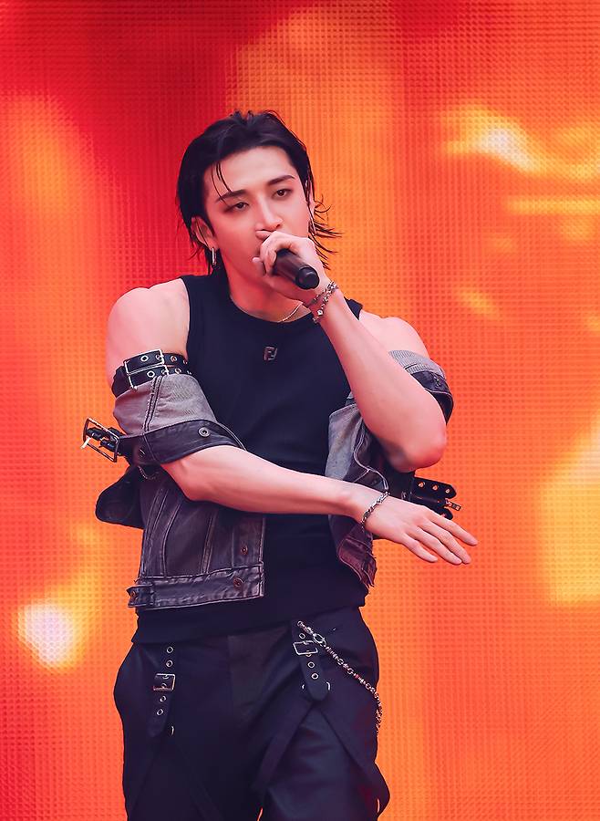 스트레이 키즈 런던 공연 방찬 이미지_'ESCAPE' 무대 위 카리스마 넘치는 방찬/사진제공=JYP엔터테인먼트