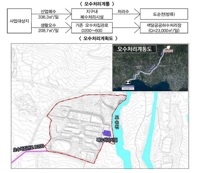 하원테크노캠퍼스 오수처리계획도 / 사진=제주도 누리집