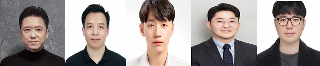 (왼쪽부터) KAIST 전기 및 전자공학부 김용대 교수·두안 딘 호앙(Tuan Dinh Hoang) 박사과정·오택경 박사과정, 경희대 박철준 교수, KAIST 전기 및 전자공학부 윤인수 교수. KAIST 제공