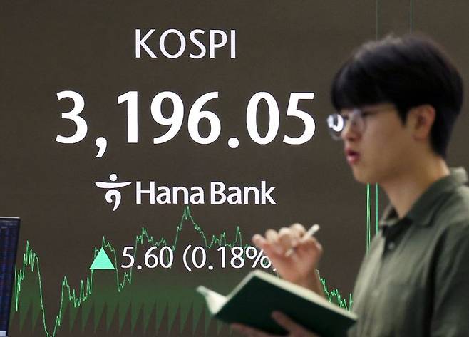 25일 서울 중구 하나은행 딜링룸에서 딜러들이 업무를 보고 있다. ⓒ뉴시스