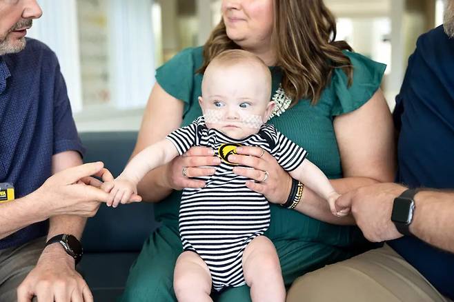 '세계에서 가장 빨리 태어난 아기' 내쉬 킨의 현재 모습. 사진=몰리-랜달 킨 부부/AP 연합뉴스