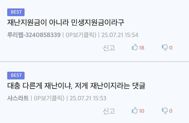 긴급 재난지원금으로 재난 상황 해결했다.jpg