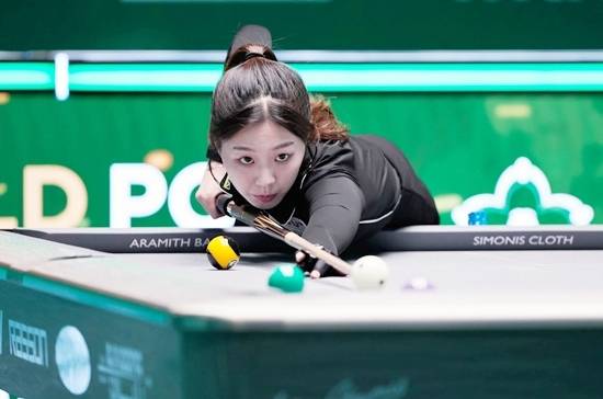 서서아가 사우디아라비아에서 열리고 있는 ‘2025 세계9볼선수권’에서 아쉽게 32강 진출에 실패했다. (사진=matchroom pool)