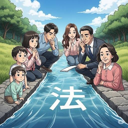 법을 ‘흐르는 물처럼 자연스럽고 합당한 이치’라는 개념을 제미나이로 그려보았다. 이제 단골이 되었다.