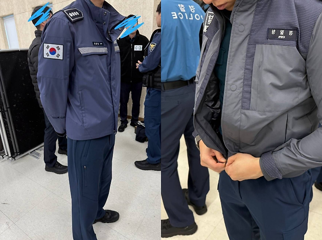 경찰 신형 근무복 시제품. [사진 = 블라인드]