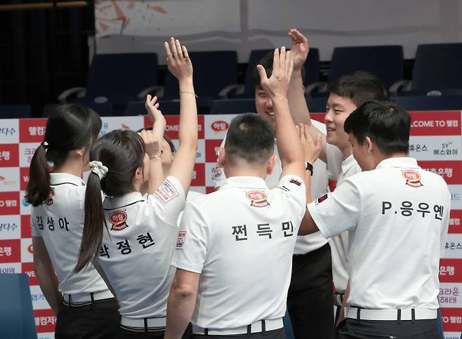 신생팀 하림이 휴온스를 세트스코어 4-0으로 잡고 PBA팀리그 2연승을 달렸다. 사진은 PBA팀리그 신생팀 하림의 모습. /사진=프로당구협회(PBA) 제공