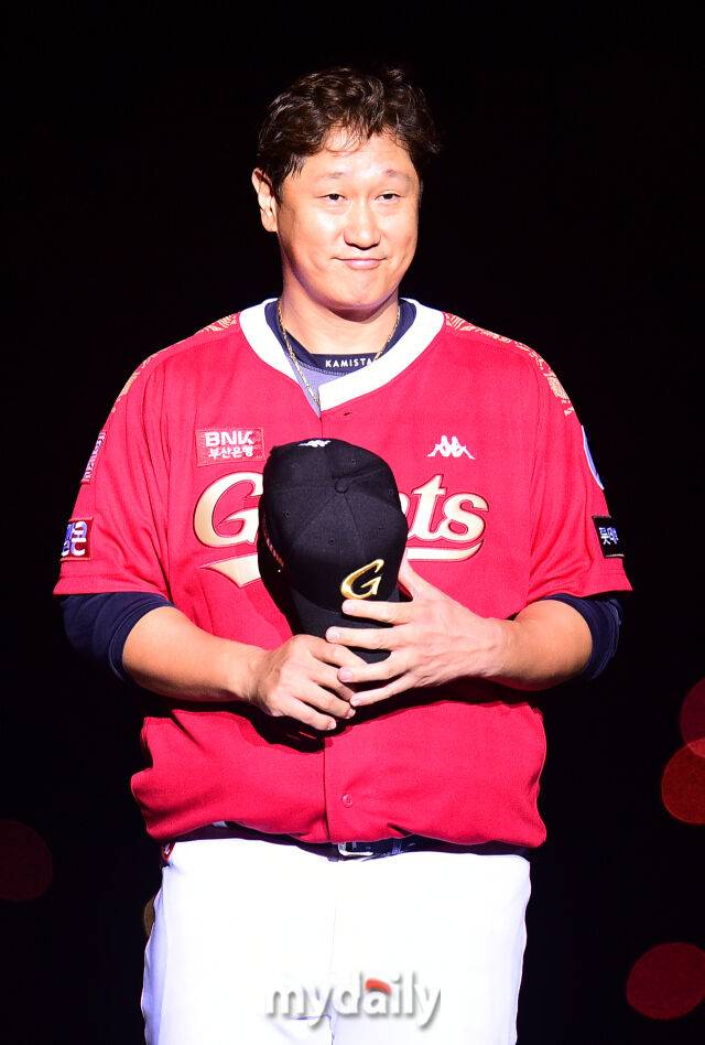 2022년 은퇴식 당시의 이대호./마이데일리