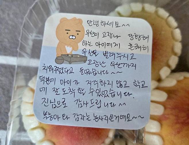 [뉴시스] 여고생 어머니가 쓴 편지 .  (출처=보배드림)  *재판매 및 DB 금지