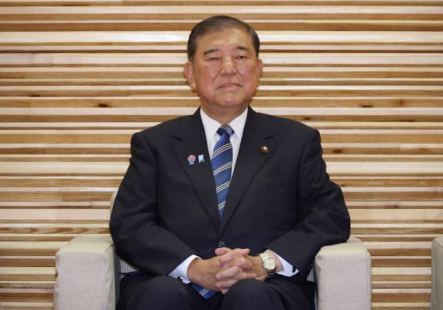 ▲ 이시바 시게루 일본 총리가 22일 내각 회의에 참석했다. ⓒAFP=연합뉴스