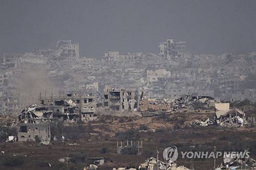 이스라엘 폭격에 폐허가 된 가자지구  [AP=연합뉴스 자료사진. 재판매 및 DB금지]