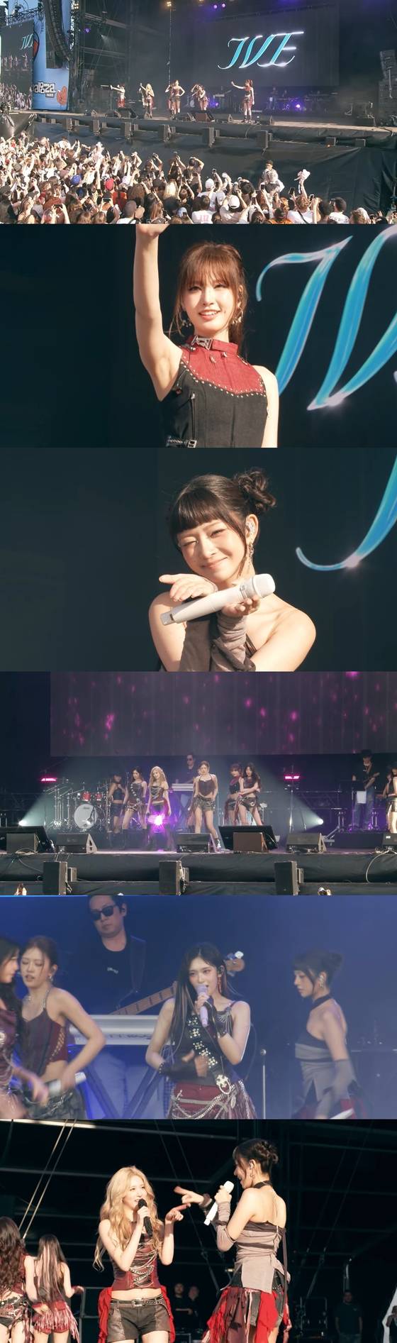 '롤라팔루자 파리' 무대에 오른 그룹 아이브. 공식 유튜브 영상 캡처.