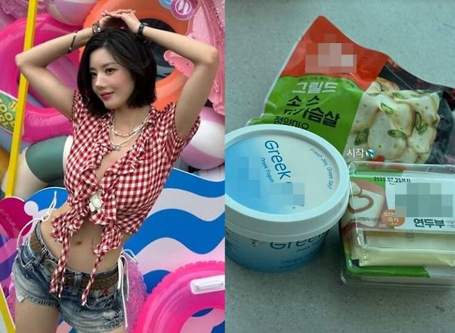 권은비가 준비한 다이어트 음식들.  [사진=권은비 SNS]