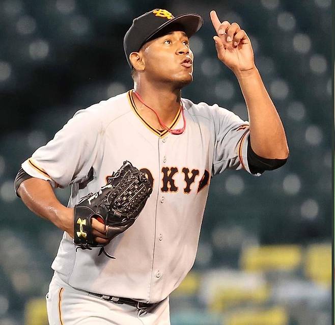 요미우리 시절 메르세데스의 모습. 사진 | 요미우리 자이언츠